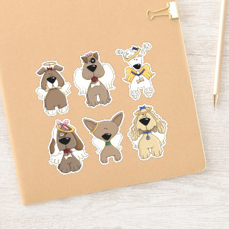 Pegatinas del mascota Rainbow Dog Angel