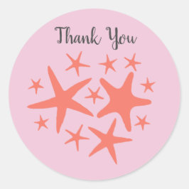 Pegatinas del Mermaid Starfish Ocean Beach Fiestas