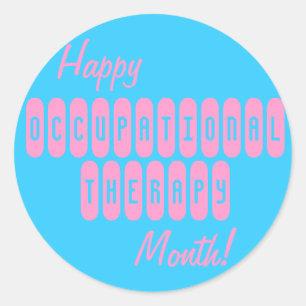 Pegatinas del mes de la terapia ocupacional feliz