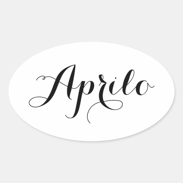 Pegatinas del mes del esperanto - Aprilo (abril) (Anverso)