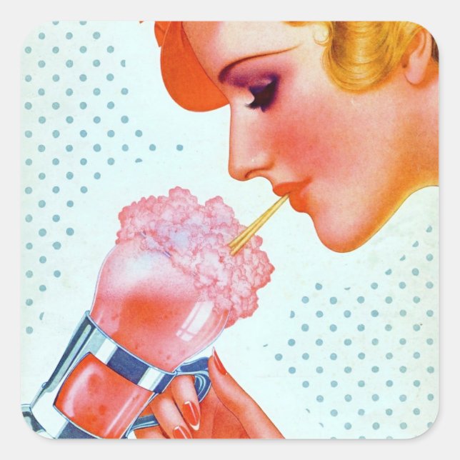 Pegatinas del Milkshake de Retro 30 (Anverso)