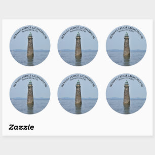 Pegatinas del Minots Ledge Lighthouse Massachusett