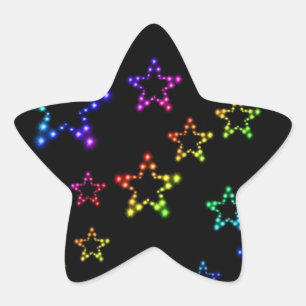 Pegatinas del modelo de estrellas del arco iris