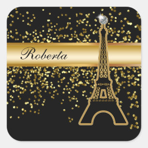 Pegatinas del monograma de Bling