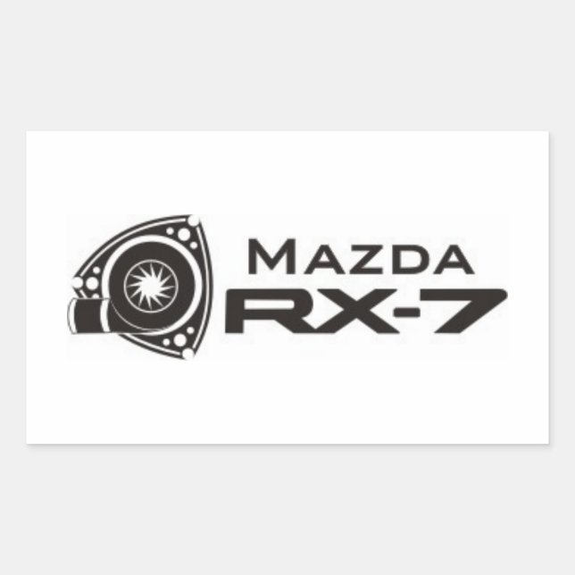 Pegatinas del Motor Rotatorio Black Mazda RX-7 (Anverso)