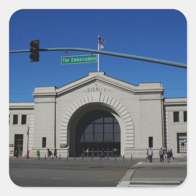 Pegatinas del muelle 1 #1 de San Francisco (Anverso)