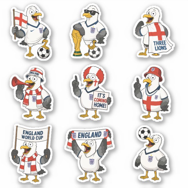 Pegatinas del Mundial de Inglaterra (Anverso)