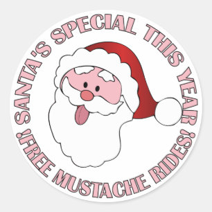 Pegatinas del Mustache de Santa Rides