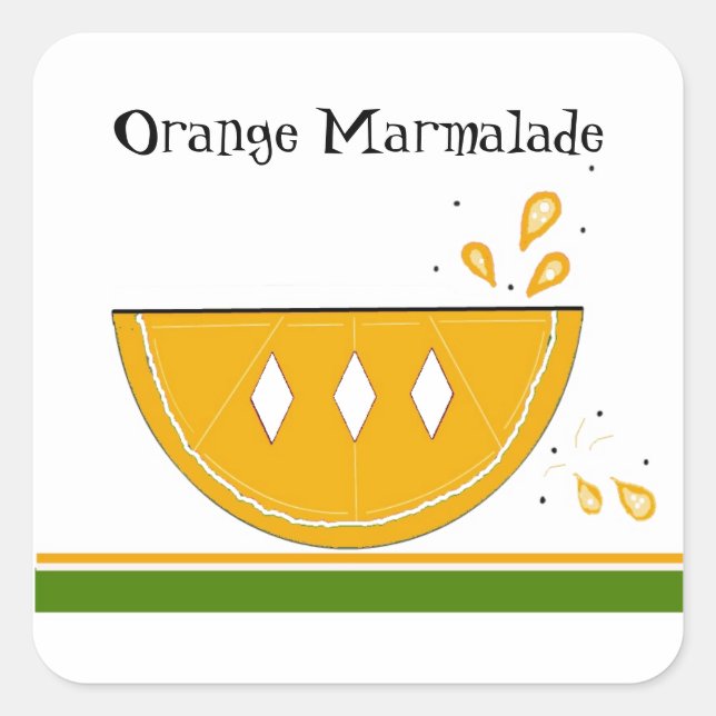 Pegatinas del naranja Marmalade Jam (Anverso)