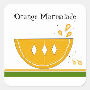 Pegatinas del naranja Marmalade Jam