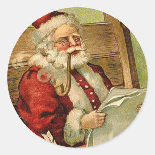 Pegatinas del navidad de Santa del Victorian