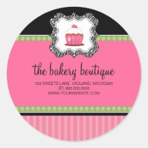 Pegatinas del negocio del boutique de la panadería