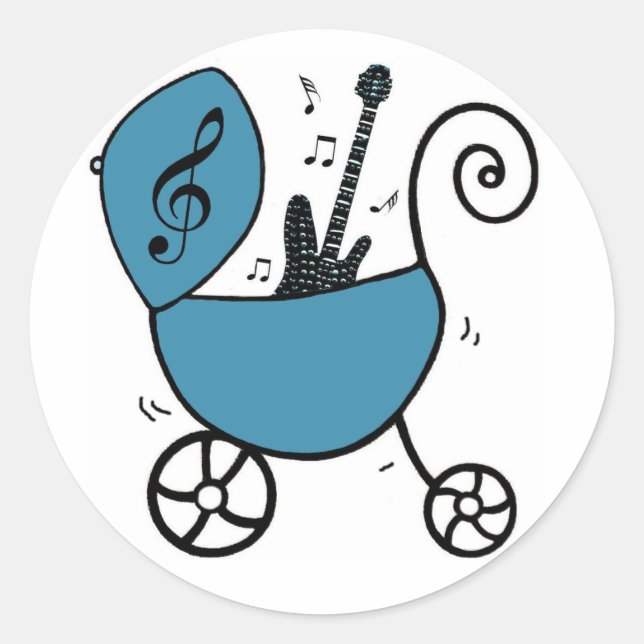 Pegatinas del Niño Estrella del Rock (Anverso)