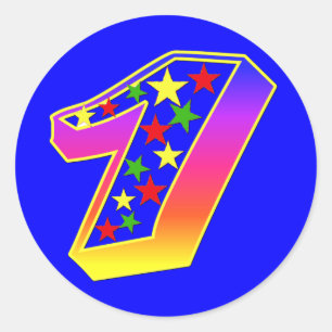 Pegatinas del número 1 de las estrellas