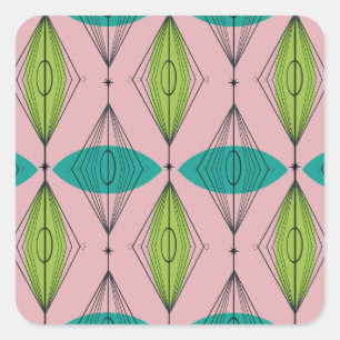 Pegatinas del Ogeo Rosa Atómico y Starburst Squar