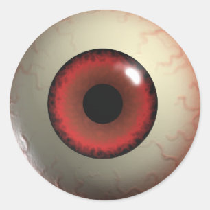 Pegatinas del ojo del diablo rojo