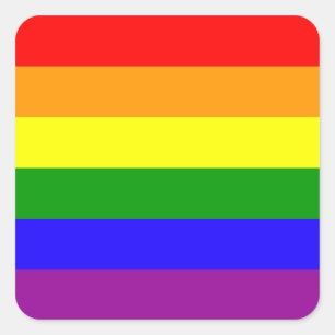 Pegatinas del Orgullo Arcoiris - redondeados