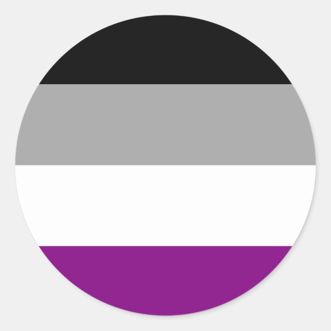 Pegatinas del Orgullo Asexual (Anverso)