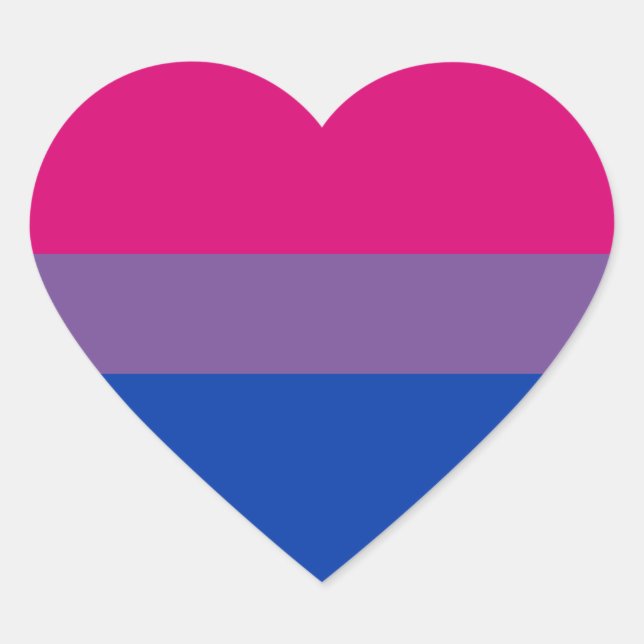 Pegatinas del Orgullo Bisexual - corazones (Anverso)