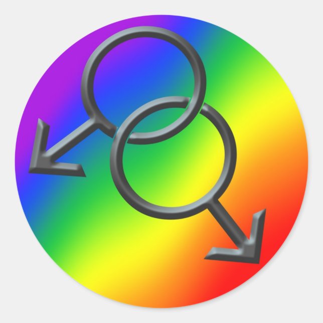 Pegatinas del orgullo gay Pegatina arcoiris del or (Anverso)