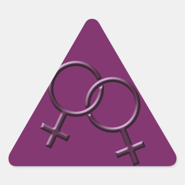 Pegatinas del Orgullo Gay Pegatina de Amor Lesbian (Anverso)