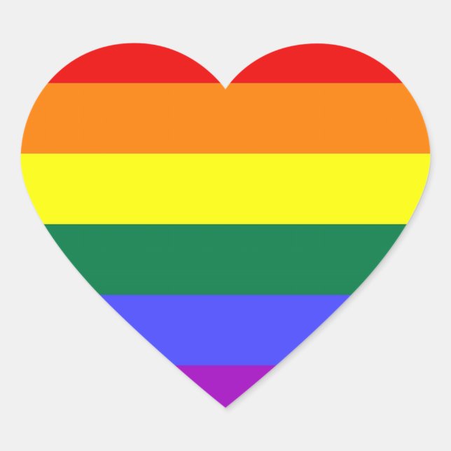 PEGATINAS del Orgullo LGBT (Corazón) (Anverso)