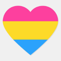 Pegatinas del orgullo pansexual - corazones