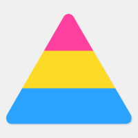 Pegatinas del orgullo pansexual - triángulos