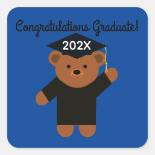 Pegatinas del Oso de Graduación de Felicidades #2