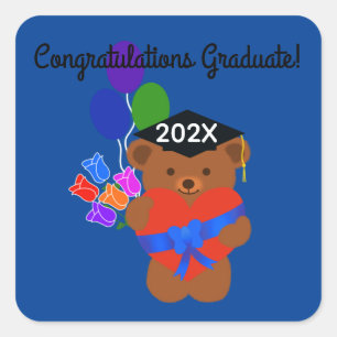 Pegatinas del Oso de Graduación de Felicidades Nº