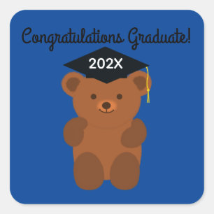 Pegatinas del Oso de Graduación Nº 1 de Felicitaci