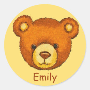 Pegatinas del oso de peluche ~ Nombre personalizad