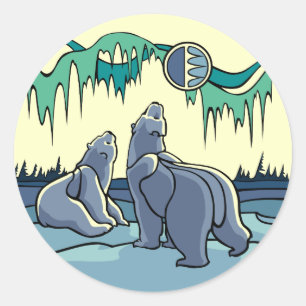 Pegatinas del oso polar Pegatinas y regalos de art