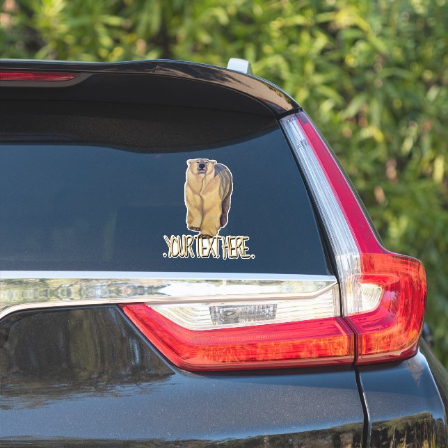 Pegatinas del oso polar personalizado descargo del (Lado del coche)
