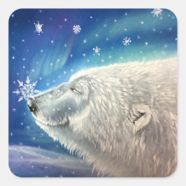 Pegatinas del oso polar Snowflakes