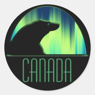 Pegatinas del Oso Polar Vida Silvestre de Canadá P