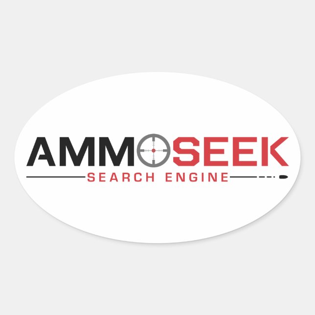 Pegatinas del Oval de Logotipo AmmoSeek 2019 (Anverso)