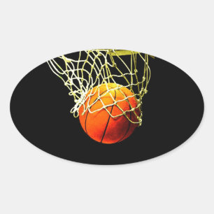 Pegatinas del óvalo de baloncesto