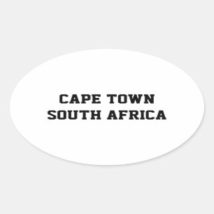 Pegatinas del óvalo de Cape Town Suráfrica