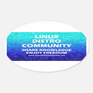 Pegatinas del óvalo de la comunidad de Linux Distr