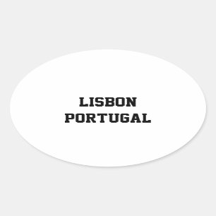 Pegatinas del óvalo de Lisboa Portugal