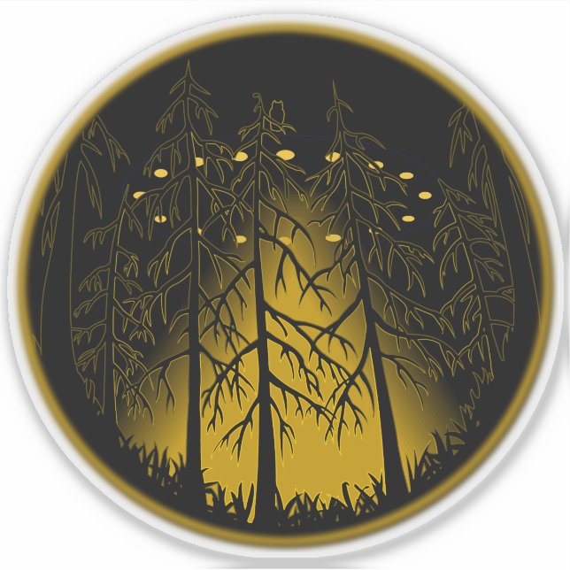 Pegatinas del OVNI  divertidos Pegatinas de la car (Anverso)