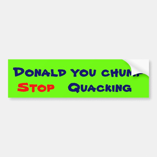 Pegatinas del parachoques Donald chump (Frente)