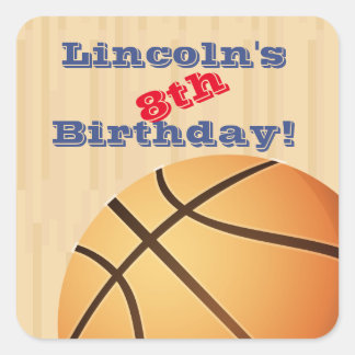 Pegatinas del partido de cumpleaños de básquetbol 
