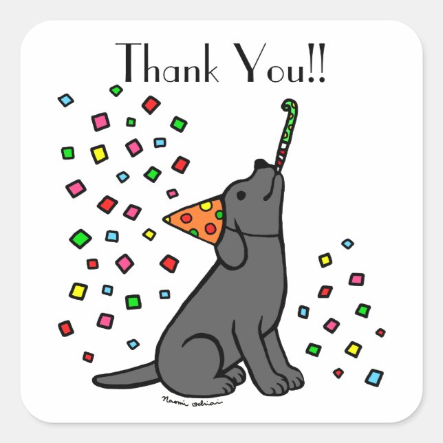 Pegatinas del partido de cumpleaños del labrador n (Anverso)