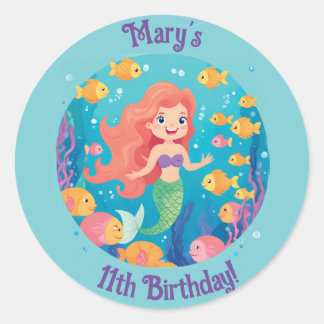 Pegatinas del partido de cumpleaños personalizado 