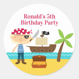 Pegatinas del Partido del Cumpleaños del Pirata