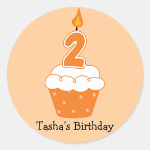 Pegatinas del pastel de cumpleaños personalizado