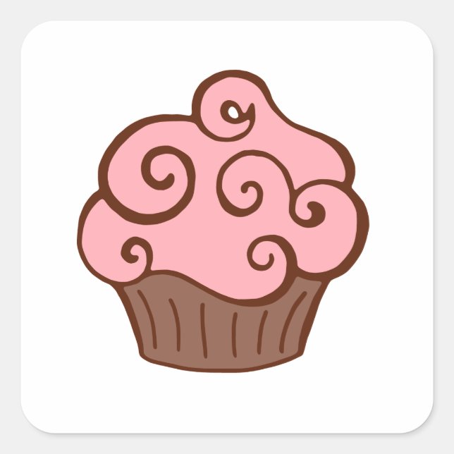 Pegatinas del pastel rosa retro (Anverso)