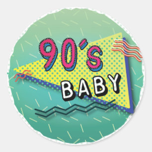 pegatinas del patrón de bebé de los años 90